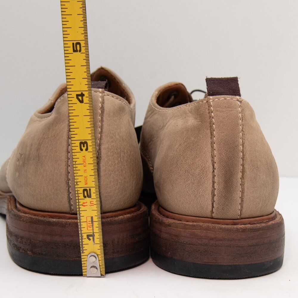 Frye Murray Oxford Shoes Leather Dip Dye Taupe Brown Size 9.5 NWT - Picture 8 of 9